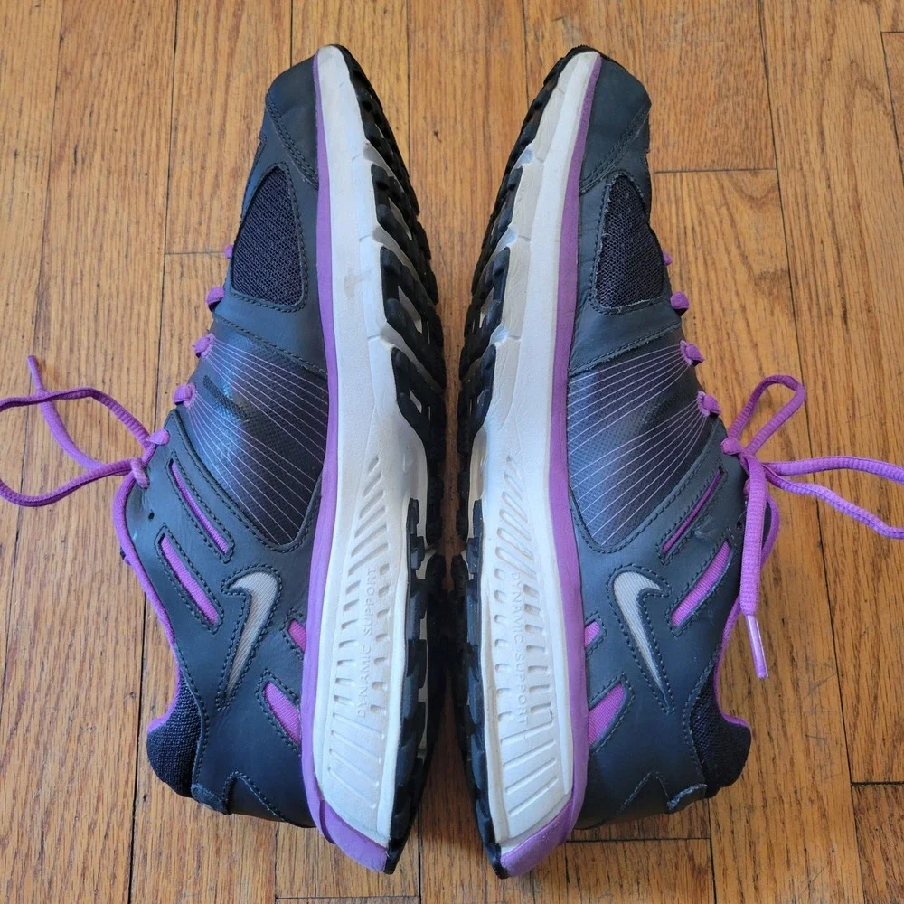Nike‎ 11 Running Shoes Grey Purple Flywire Dynamic Support ANODYNE Walking